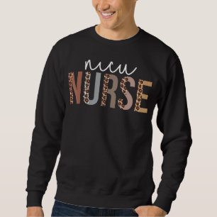 Leopard Nicu Nurse Appreciation Healthcare Workers Lång Ärmad Tröja