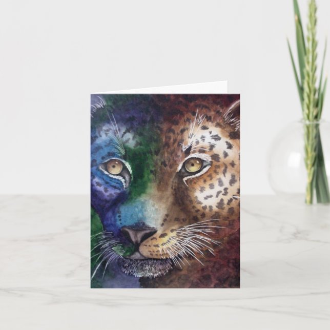 Leopard Note Card Kort (Framsida)