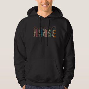 Leopard Nurse Rn för registrerade sjuksköterskor Hoodie