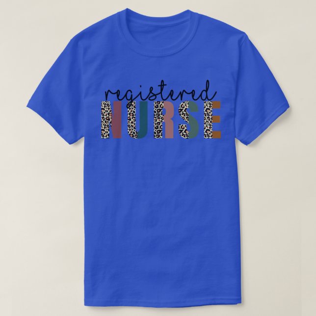 Leopard Nurse RN LPN för registrerad Nurse Tee Nur (Design framsida)