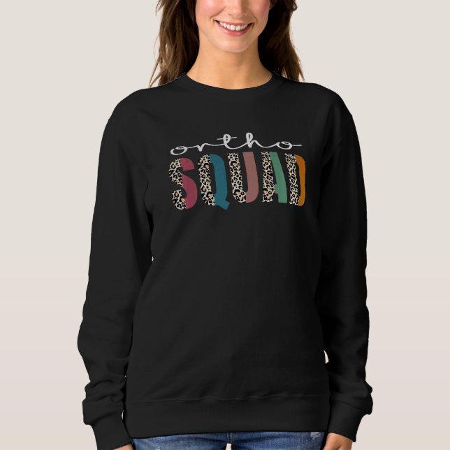 Leopard Nursing Ortho Squad Orthopedics Nurse T Shirt (Framsida)