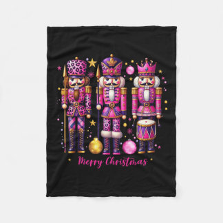 Leopard Nutcracker Rosa jul 2024 Julafton Pajama Fleecefilt