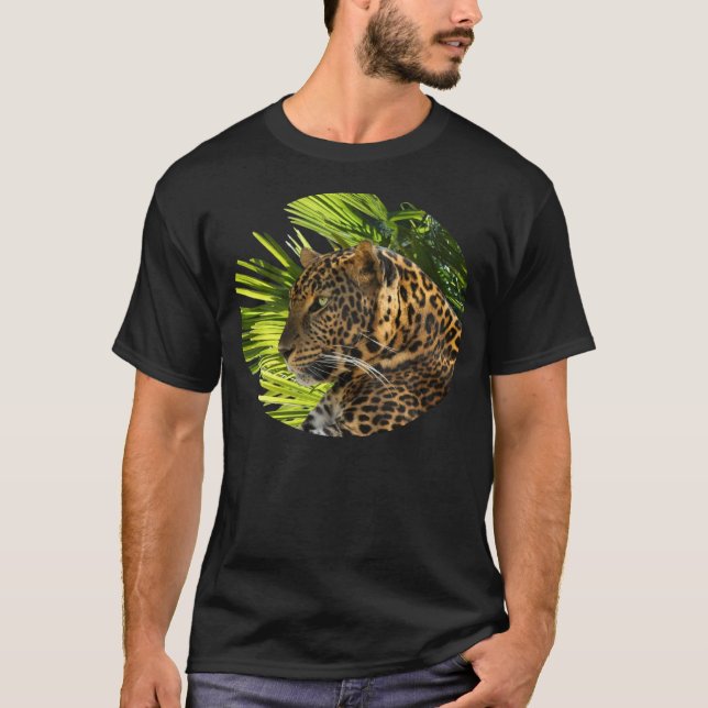LEOPARD- OCH HANDFLATANLÖV T-SHIRT (Framsida)