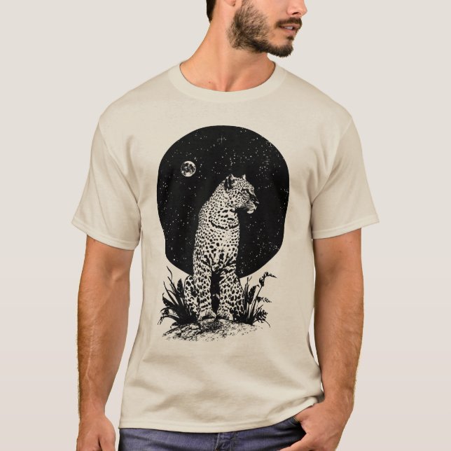 Leopard och Natten T Shirt (Framsida)