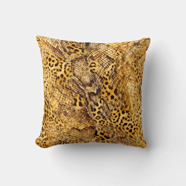 Leopard och orm mönster kudde (Framsida)