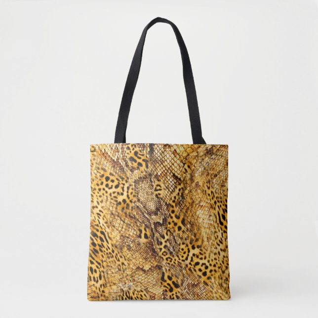 Leopard och orm mönster tygkasse (Framsida)