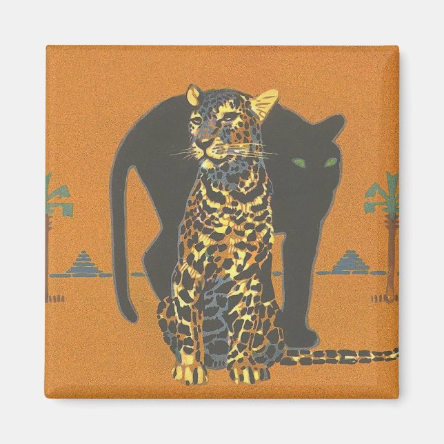 Leopard och Panther Magnet (Framsidan)