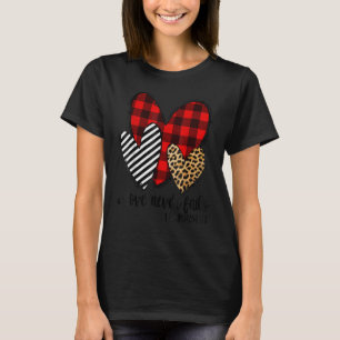 Leopard och Play Print Heart Valentine Kärlek Aldr T Shirt