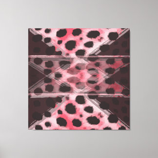 Leopard och Plommon Abstrakt Canvastryck