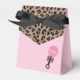 Leopard och Rosa Baby Shower Presentaskar