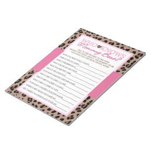 Leopard och Rosa som känner till Mamma Best Game P Anteckningsblock