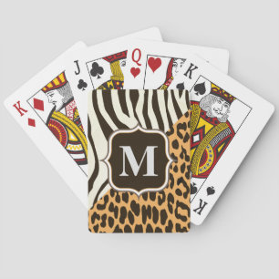 Leopard och sebra casinokort