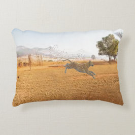 Leopard och spets, dekorfärg prydnadskudde