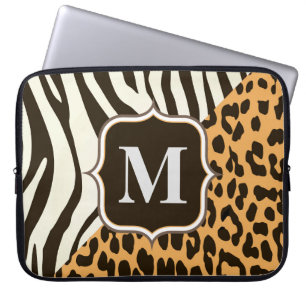 Leopard och Zebra Laptop Fodral
