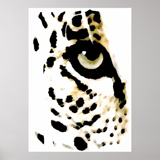 Leopard Ögon Poster - Pop Art Vilda djur (Framsidan)