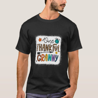Leopard One Thankful Granny Blsed Granny Fall Th T Shirt