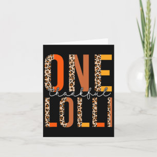 Leopard One Thankful Lolli Fall Vibes Thanksgiving Kort