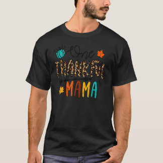 Leopard One Thankful Mamma Mamma Thanksgiving T Shirt