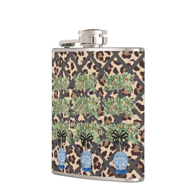 Leopard Orange Topiary Chinoiserie Ginger Burk Fickplunta (Vänster)