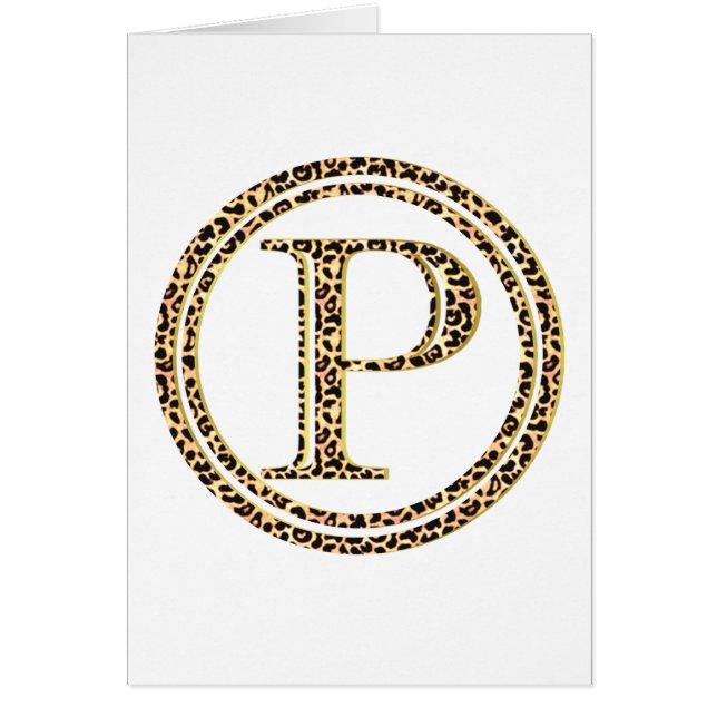 Leopard P Hälsningskort (Framsidan)
