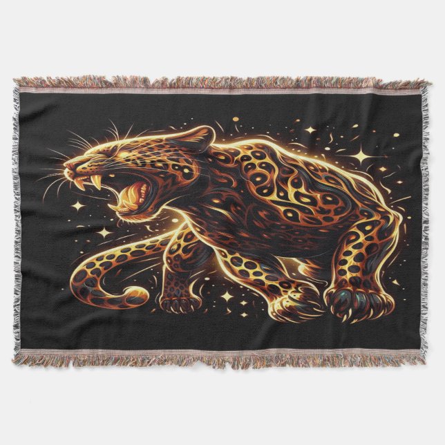 Leopard på en Throw Blanket Filt (Framsidan)