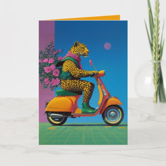 Leopard på Hjul: A Snyggt Ride Inbjudan (Framsida)