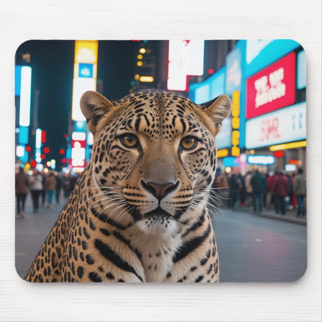 Leopard på Times Square Musmatta (Framsidan)