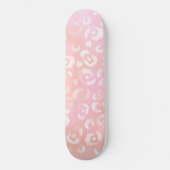 Leopard Paint Series Design 1  Mini Skateboard Bräda 18,5 Cm (Framsida)