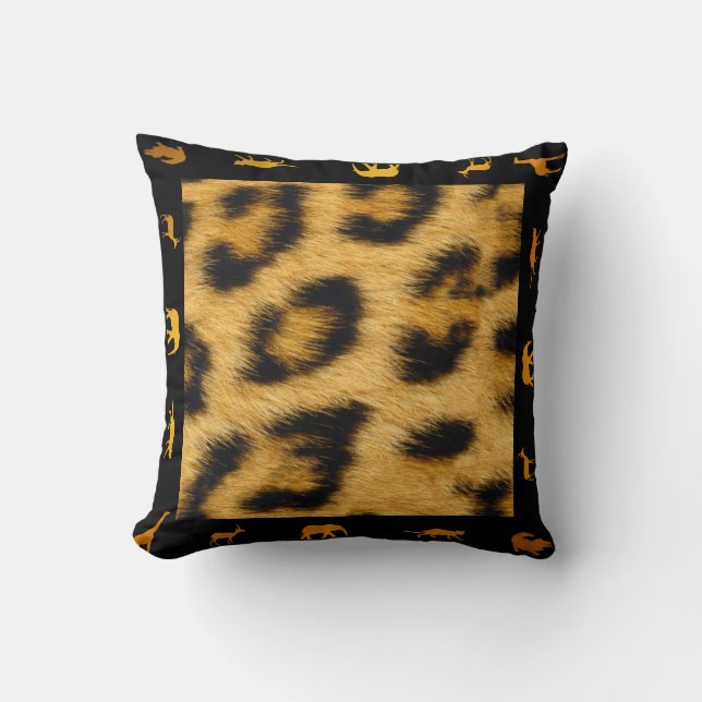 Leopard Päls African Gräns - Pillow Kudde (Framsida)