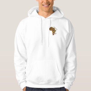 Leopard Päls-effect Karta of AFRIKA Series Hoodie