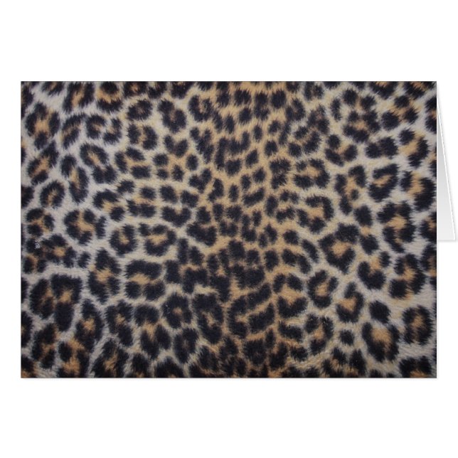 Leopard Päls Hälsningskort (Framsidan Horizontal)