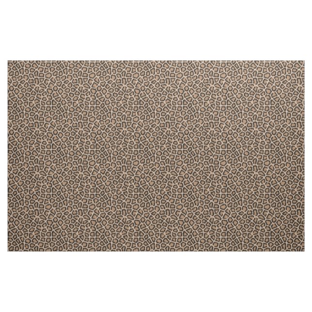 Leopard Päls Mönster Brown Fabric Tyg (Yard)