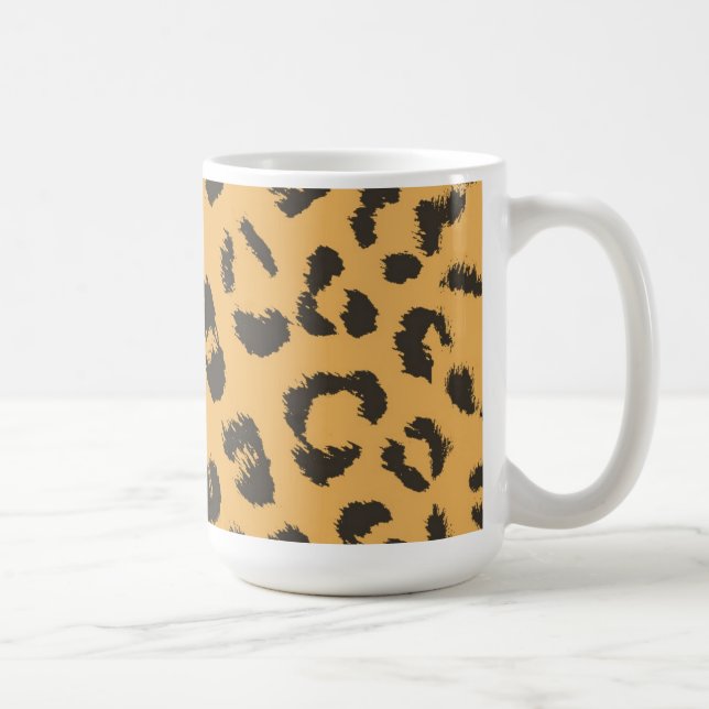 Leopard Päls Mönster Kaffemugg (Höger)
