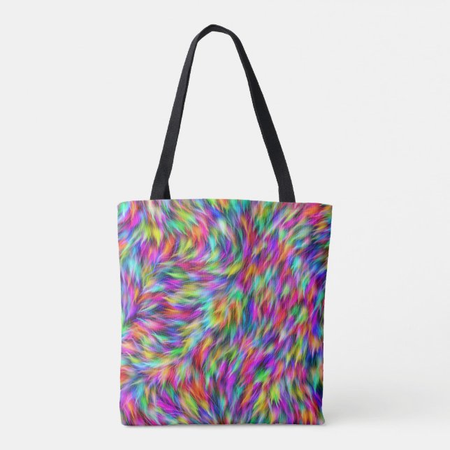 Leopard Päls Mönster Tote Bag Tygkasse (Baksida)