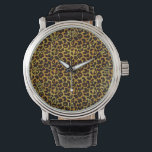 Leopard Päls Print Animal Mönster Armbandsur<br><div class="desc">Den här trendiget har en spolad leopard-utskrift mönster med svarta djurfläckar på orange-gult-guld päls. Den har också romerska siffror från guld, som blandas med bakgrunden, för att tala om tid. Ta ut vild katt med coolans kattdjur. Det är perfekten djärv, originell sökning efter djur älskare. Sök efter matchande artiklar i...</div>