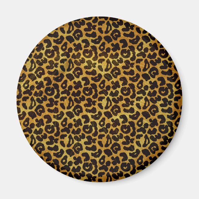 Leopard Päls Print Animal Mönster Magnet (Framsidan)