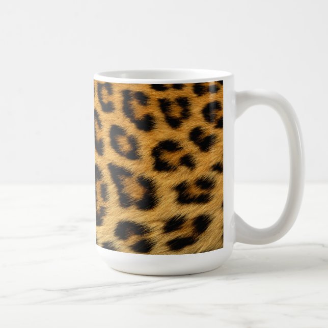Leopard Päls Skriv ut Kaffemugg (Höger)