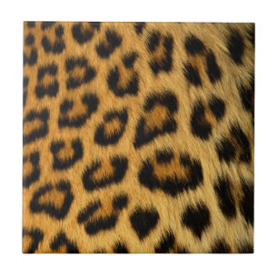 Leopard Päls Skriv ut Kakelplatta