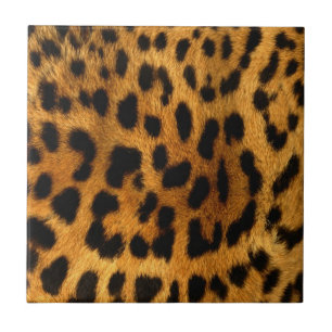Leopard Päls Skriv ut Kakelplatta