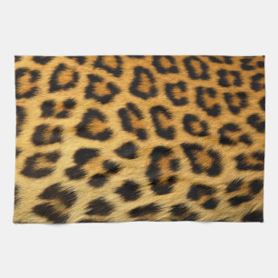 Leopard Päls Skriv ut Kökshandduk