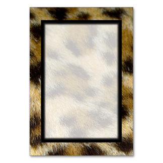 Leopard Päls Skriv ut tom Bordsnummer Bablecard