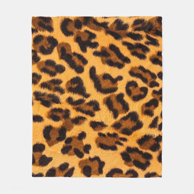 Leopard päls sömlös mönster fleecefilt (Framsidan)