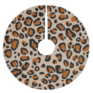 Leopard päls, sömlös mönster. julgransmatta borstad polyester