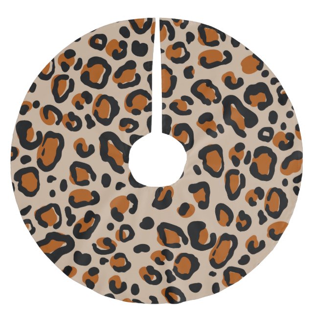 Leopard päls, sömlös mönster. julgransmatta borstad polyester (Framsidan)