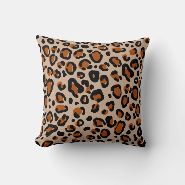 Leopard päls sömlös mönster kudde (Framsida)