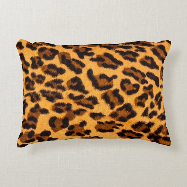 Leopard päls sömlös mönster prydnadskudde (Framsidan)