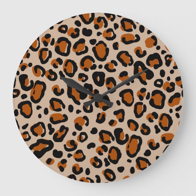 Leopard päls, sömlös mönster. stor klocka (Framsida)
