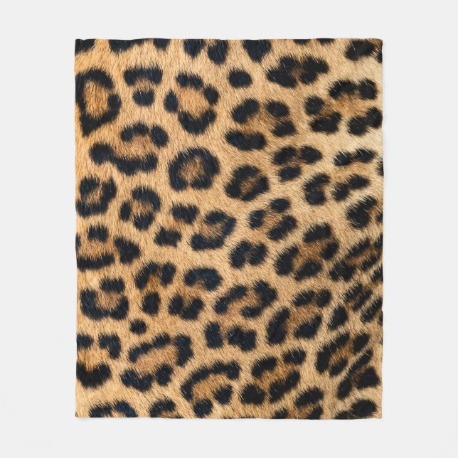 Leopard päls struktur, naturliga mönster. fleecefilt (Framsidan)