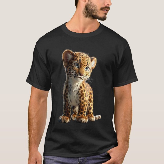Leopard Panter Stora Katter Pantrar Söta Leoparder T Shirt (Framsida)