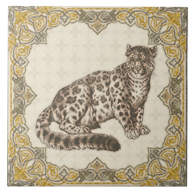 Leopard, panther Tile Decorative Home Decor Gift Kakelplatta (Framsidan)